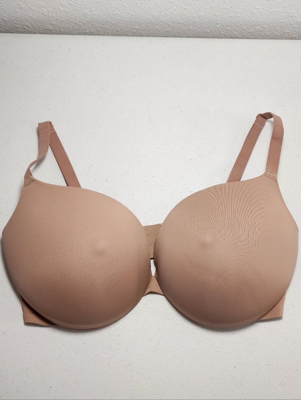 Shecurve Nude T-Shirt Bra 38E Full Coverage Seamless Smooth Everyday Neutral